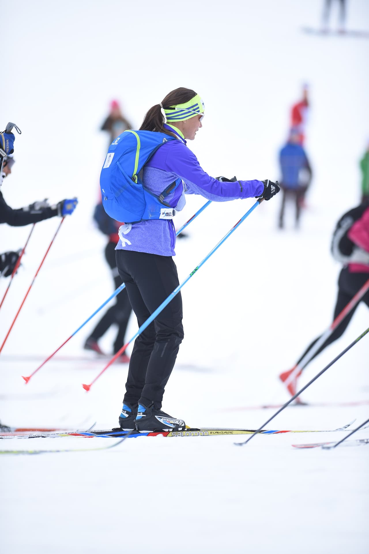 Mostró sus hablidades para el esquí.