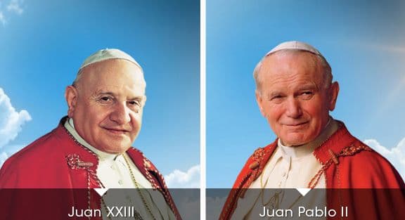 La canonización de los papas Juan XXIII y Juan Pablo II.