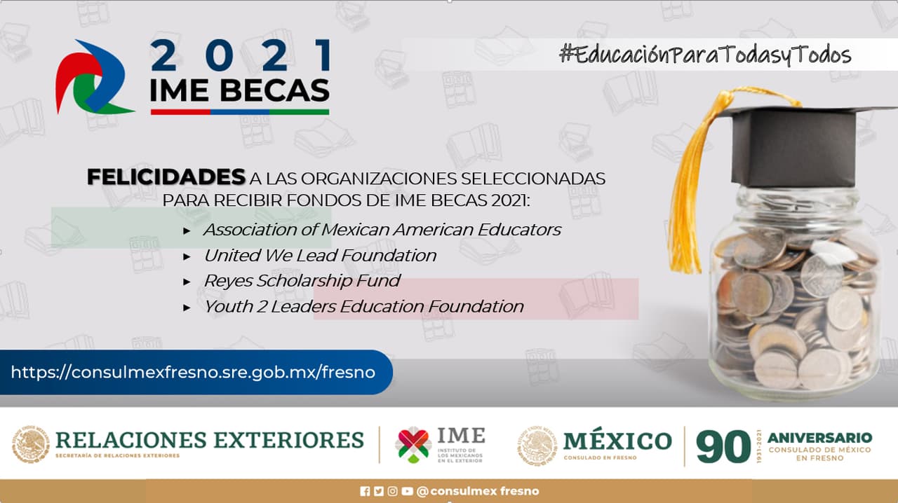 El Consulado de México anuncia las organizaciones que recibirán las becas del IME
