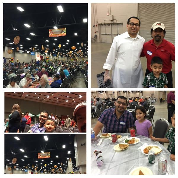 Como cada año, este jueves se celebró la tradicional cena de Acción de Gracias de Raúl Jiménez, la cual tuvo lugar en el centro de Convenciones Henry B. Gonzalez. En esta ocasión, se logró alimentar a 25,000 personas, gracias a la participación de más de 4,000 voluntarios. La cena de Raúl Jiménez inició en 1979 en un intento de llevar alimento caliente en esta fecha a los más necesitados.