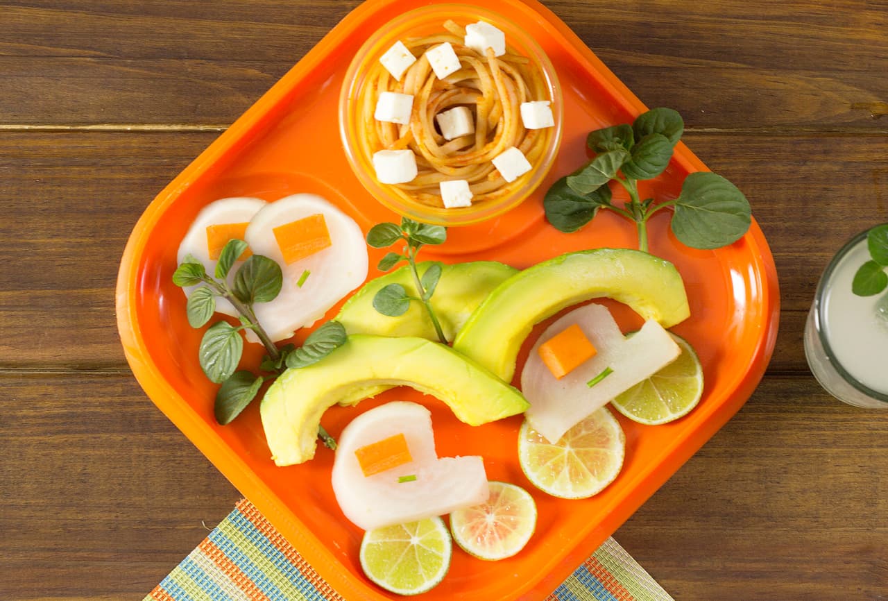 Fideos secos con queso y aguacate (Día 9) - Un mes de lunch boxes sanos