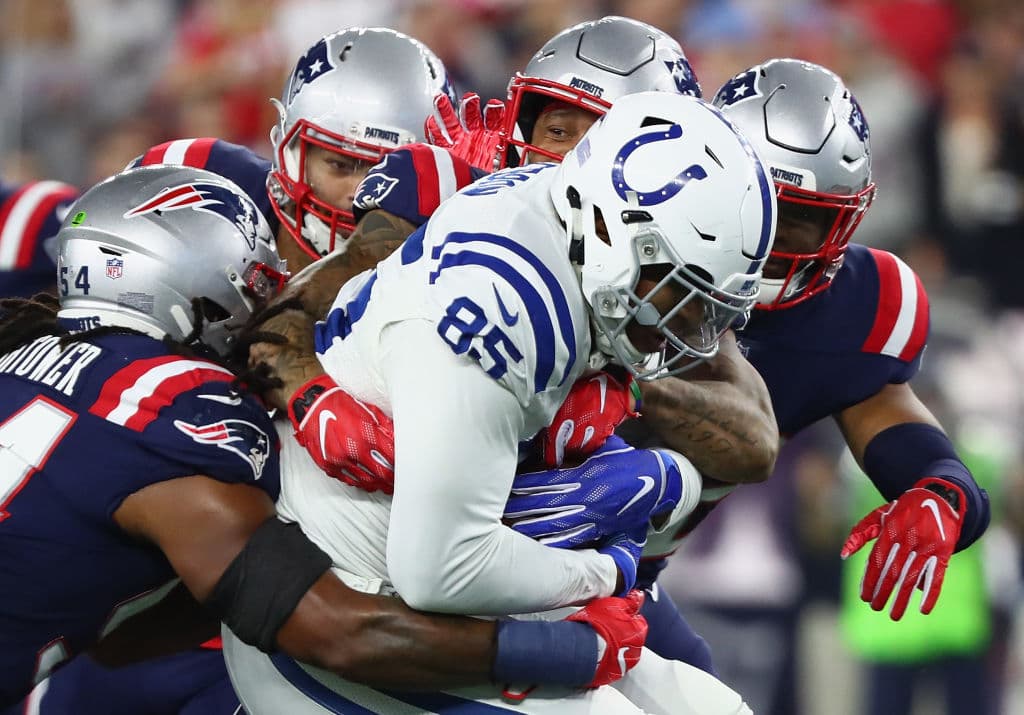 El ala cerrada con el número 85 de los Colts puso el marcador 24-10 con 9:48 restando en el tercer cuarto, todavía tenían esperanzas los visitantes.