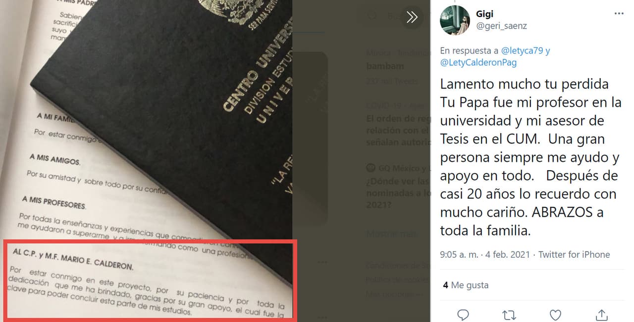 También agregó una fotografía de la dedicatoria donde incluyó al padre de la actriz y ella agradeció el detalle.
<br>
