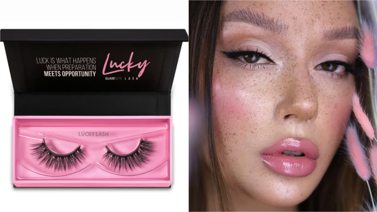 3. 
<a href="https://glamnetic.com/collections/all/products/livin-lash-natural-magnetic-eyelashes" target="_blank">Pestañas postizas magnéticas</a> de Glamnetic. 
<b>Precio: $29.99 </b>
<br>Para unas pestañas como las de las famosas (sin el problema del pegamento), las favoritas son las pestañas postizas magnéticas que se pegan con magnetos directamente al delineador. 
<br>
<br>
