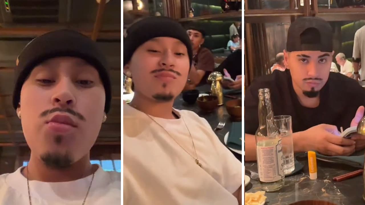 Yahritza con barba y bigote demuestra que se parece a su hermano Mando.