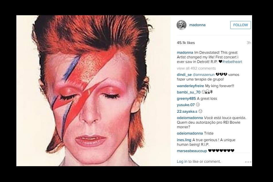 "¡Estoy devastada! Este gran artista cambió mi vida! Primer concierto que vi en Detroit! DEP."