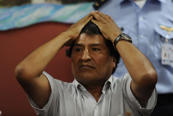 El presidente de Bolivia, Evo Morales, quien dio un discurso en la Universidad de Panamá en el marco de la Cumbre de los Pueblos.