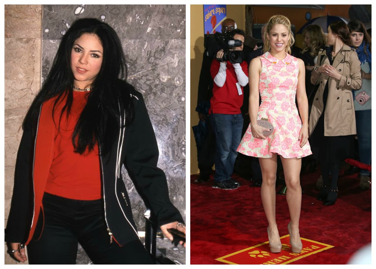 Shakira es otra que ha marcado un rotundo antes y después en su apariencia física. Desde dejar su dramático cabello negro, por un rubio que la hace ver muy hot.