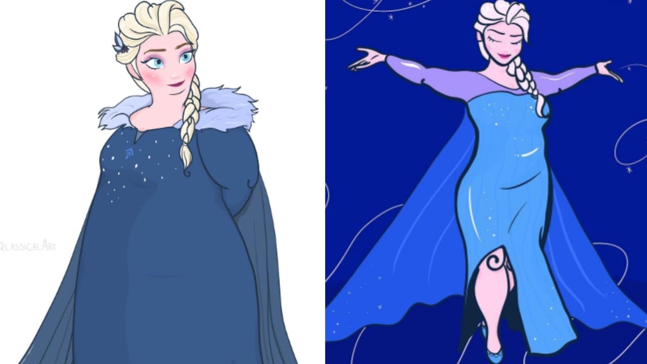 Princesas Disney si fueran 'plus size' o talla grande: ilustraciones de Crystal Water (Neoqlassical Art)