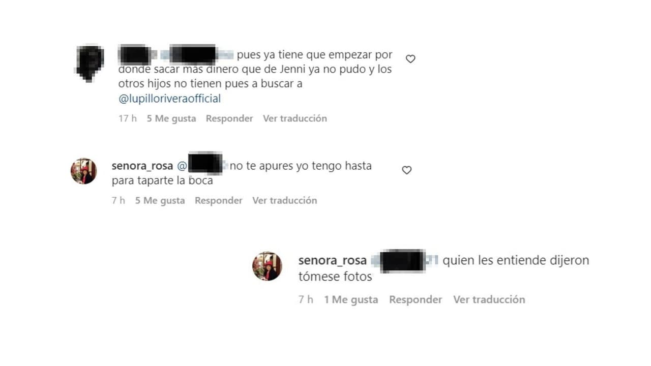 La señora Rosa respondió a los ataques.