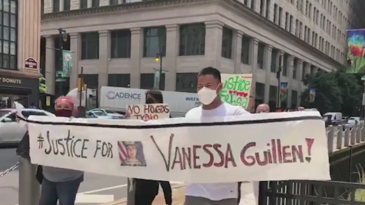 "Ni una más, ni una menos": activistas en Filadelfia exigen justicia para Vanessa Guillén