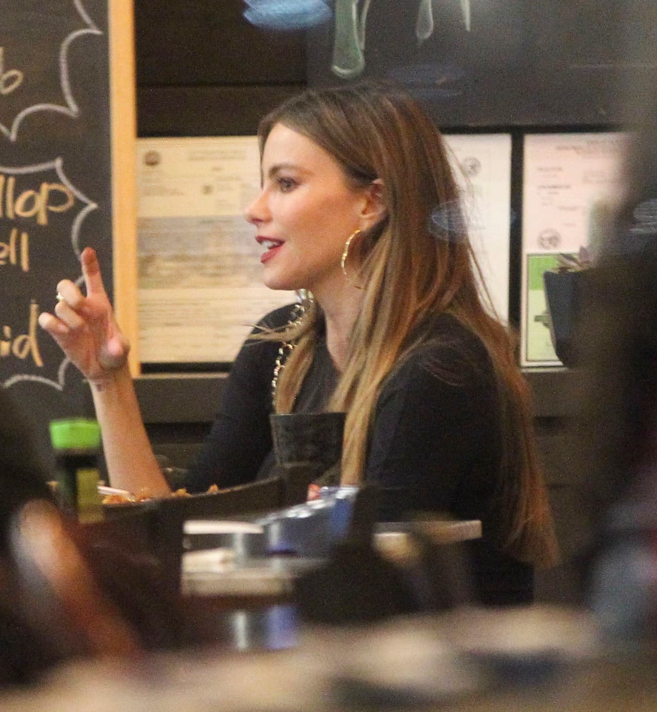 La colombiana lucía muy feliz.