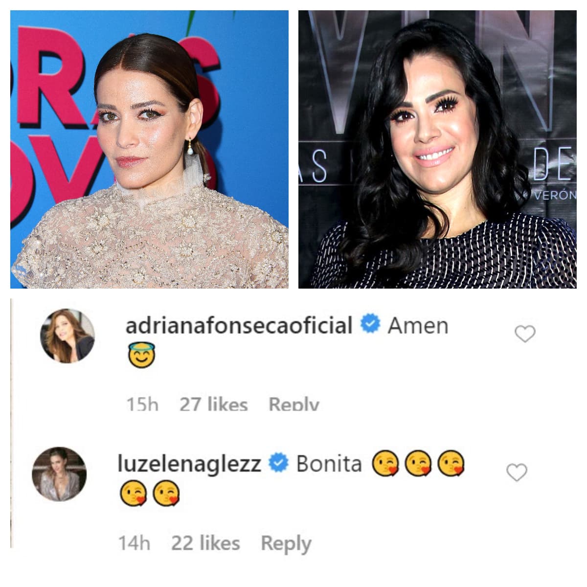<b><a href="https://www.univision.com/famosos/que-ha-sido-de-adriana-fonseca-a-siete-anos-de-estar-alejada-de-las-telenovelas-fotos" target="_blank">Adriana Fonseca</a></b>
<a href="https://www.univision.com/famosos/que-ha-sido-de-adriana-fonseca-a-siete-anos-de-estar-alejada-de-las-telenovelas-fotos" target="_blank"> </a>y
<b> <a href="https://www.univision.com/famosos/luz-elena-gonzalez-aclara-el-pleito-que-tuvo-con-yanet-garcia-la-chica-del-clima-de-hoy-fotos" target="_blank">Luz Elena González</a> </b>también le dejaron muestras de cariño. 
<br>