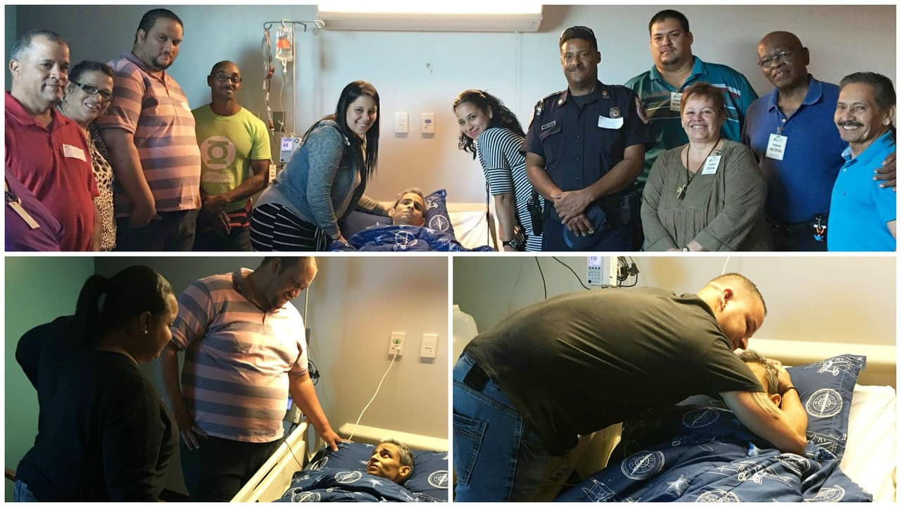 Familia de policía postrado por cáncer pide ayuda para comprar una cama reclinable