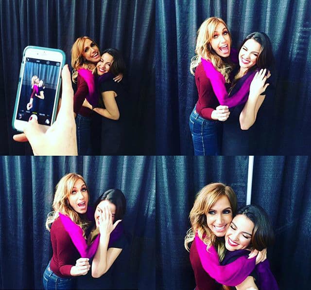 Pero también con las amistades que se encontró, como la conductora Lily Estefan.