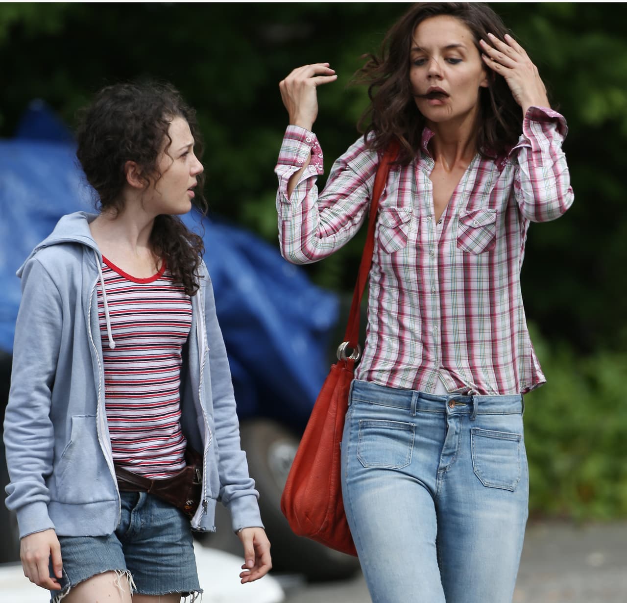 Siguió la nueva escena con quien hace de su hija en la cinta.