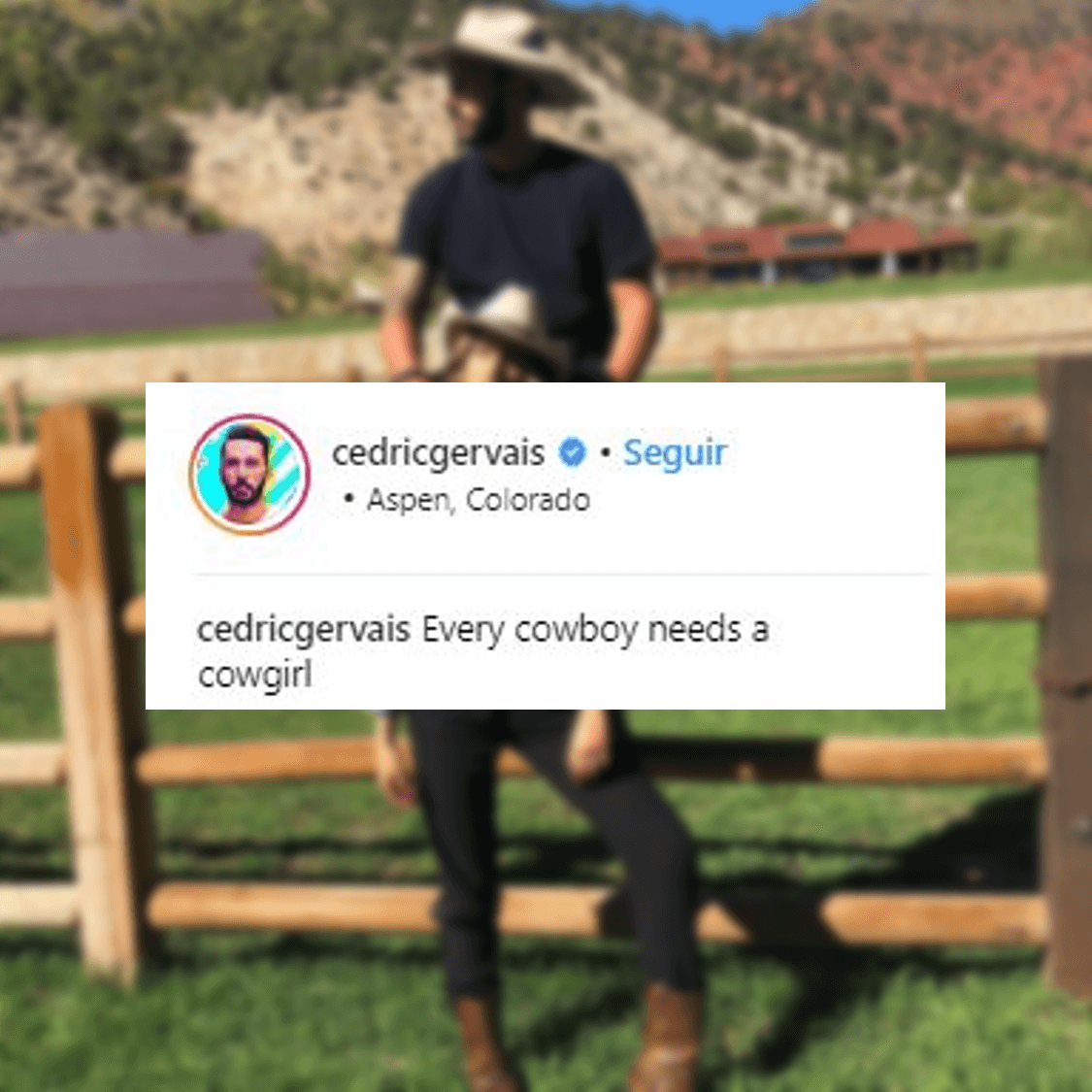 Por su lado, el DJ también compartió la fotografía en su cuenta de Instagram con la leyenda: "Cada vaquero necesita una vaquera". La publicación del francés dividió a sus seguidores, tal como sucedió con Ariadna.