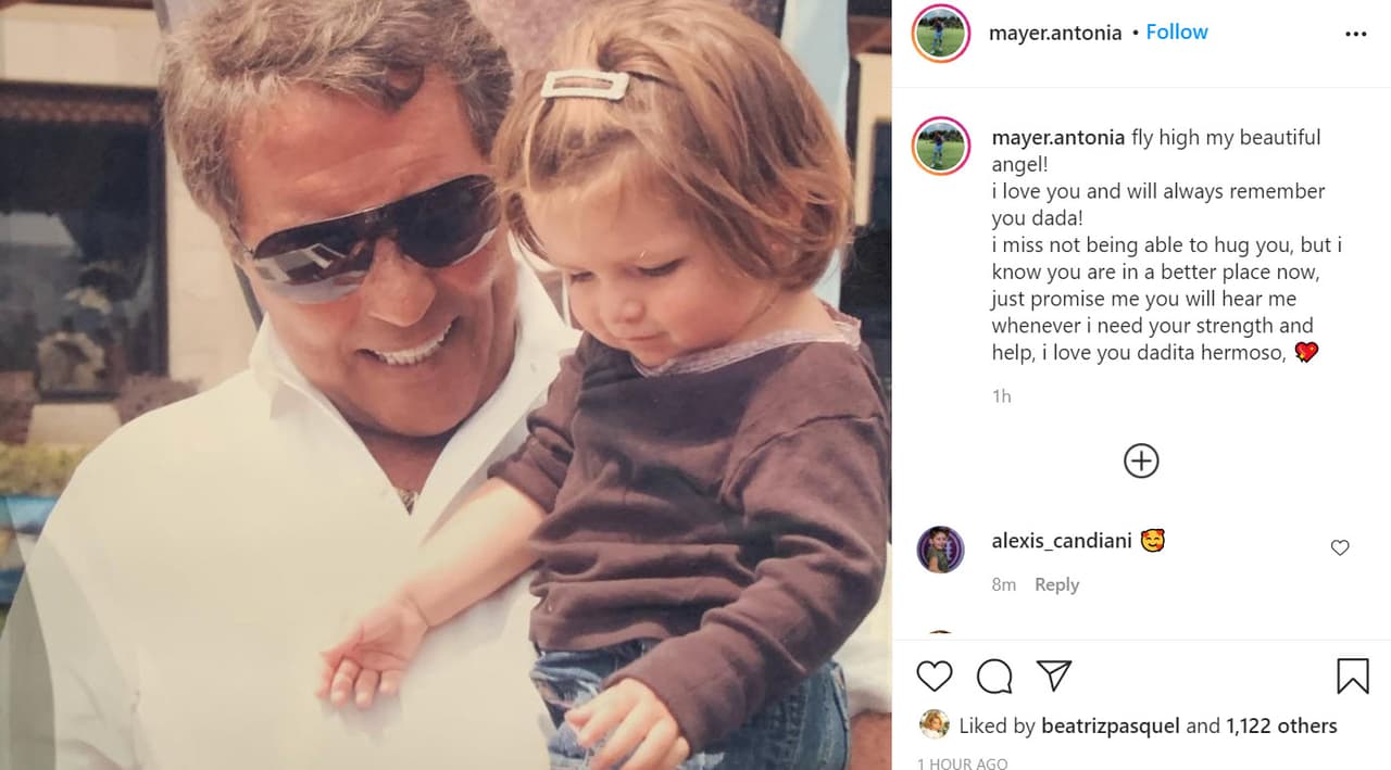 La hija del cantante y actor, Antonia Mayer, también se despidió de quien llamaba "Dadita", lo que evidencia la buena relación que Camil Garza tenía con su familia extendida. "¡Vuela alto mi hermoso ángel! 
<b><a href="https://www.instagram.com/p/CIgAI2xJj5o/" target="_blank">¡Te amo y siempre te recordaré 'Dada'!</a></b> Extraño no poder abrazarte, pero sé que estás en un lugar mejor ahora, solo prométeme que me escucharás cuando necesite tu fuerza y ayuda, te amo 'Dadita' hermoso".