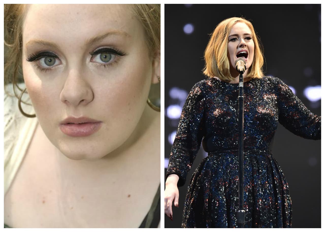 Adele es otra de las famosas que ha cambiado muchísimo desde que no era tan conocida hasta su fantástico '25'.