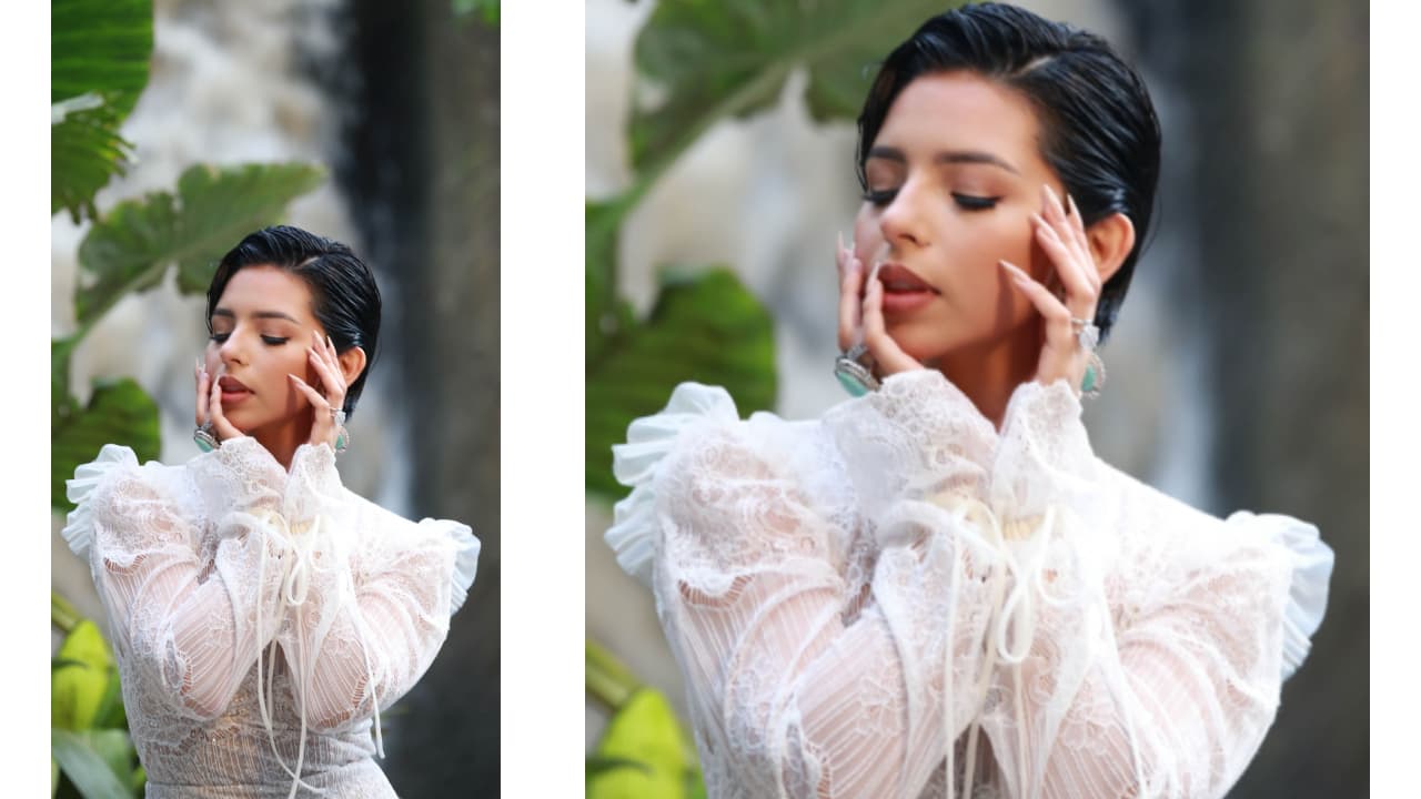 Ángela Aguilar en su boda.