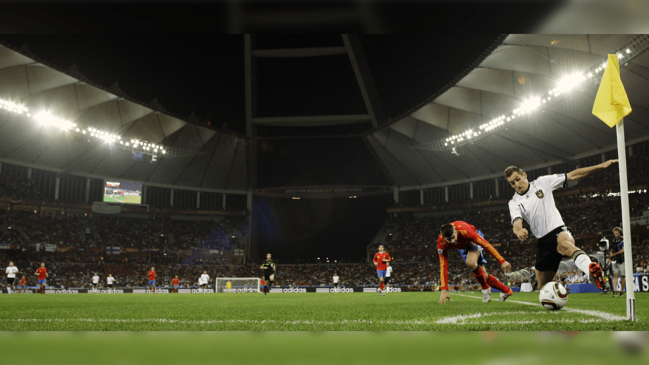 España y Alemania se midieron en una de las Semifinales de la Copa del Mundo Sudáfrica 2010 en Durban.