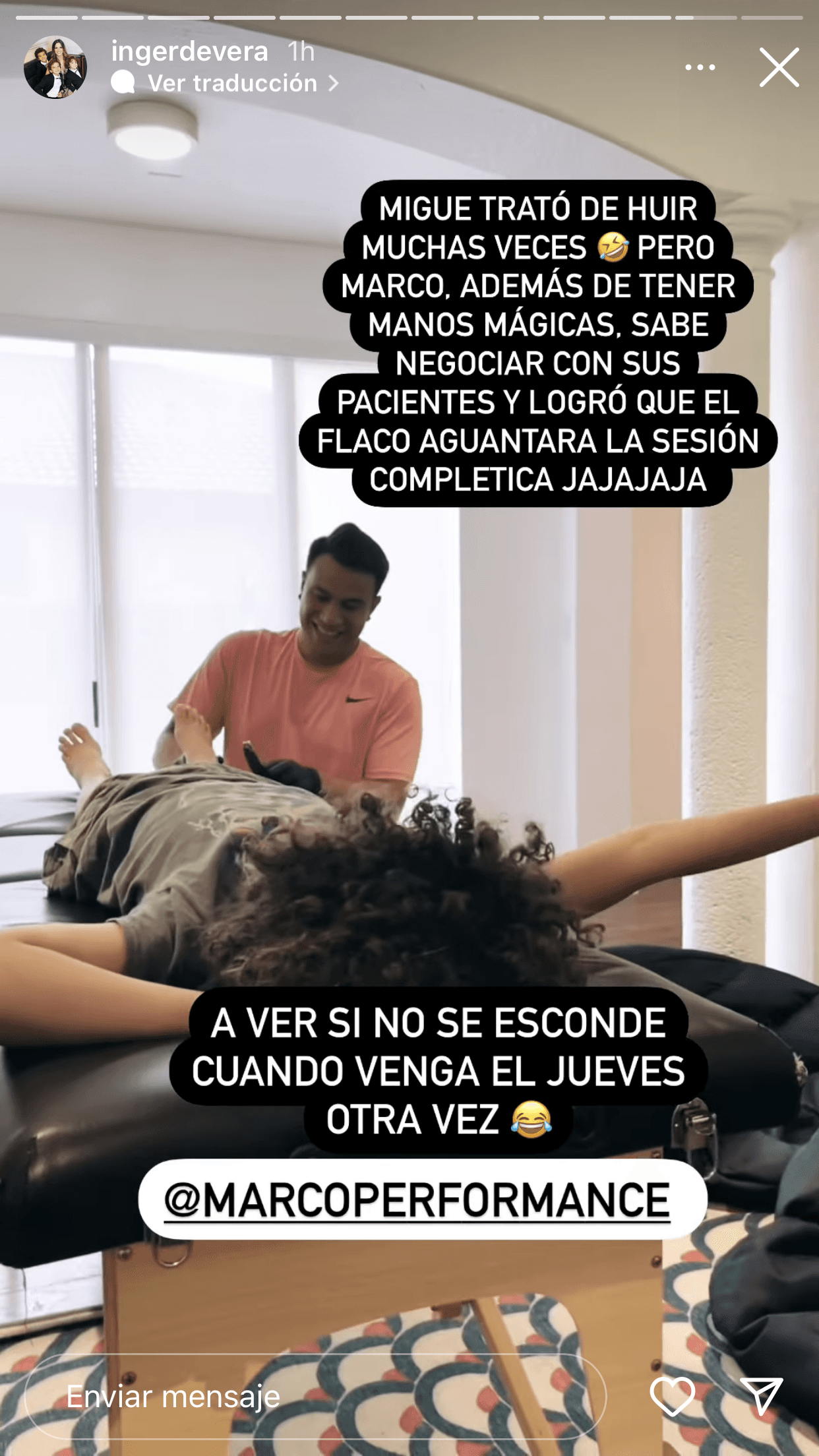 El hijo de Nacho "trató de huir" de la sesión, según su madre, pero aguantó en aras de poder recuperarse pronto.
<br>