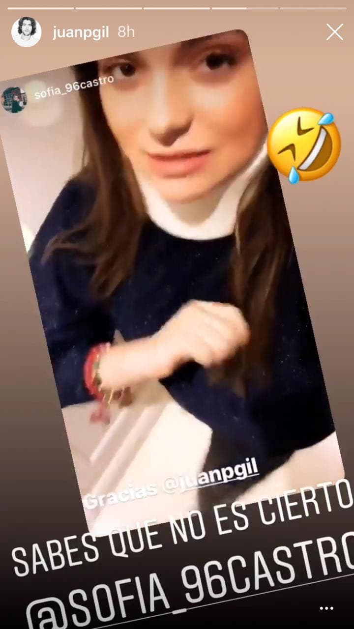 Usando una imagen del video que compartió Sofía, el actor que participó en 'Mi corazón es tuyo' escribió: "Sabes que no es cierto Sofía Castro", acompañado de un emoji de risas.