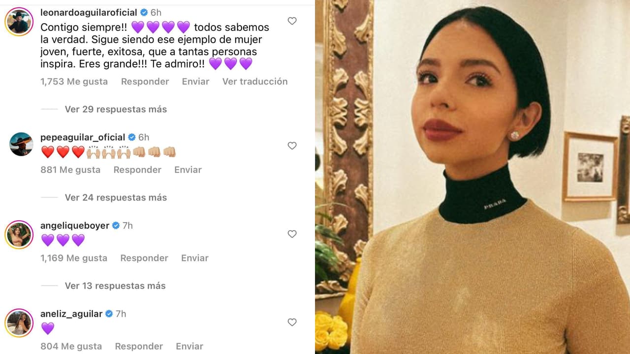 Ángela Aguilar ha sido apoyada por miembros de su familia quienes le han dejado cariñosos mensajes.