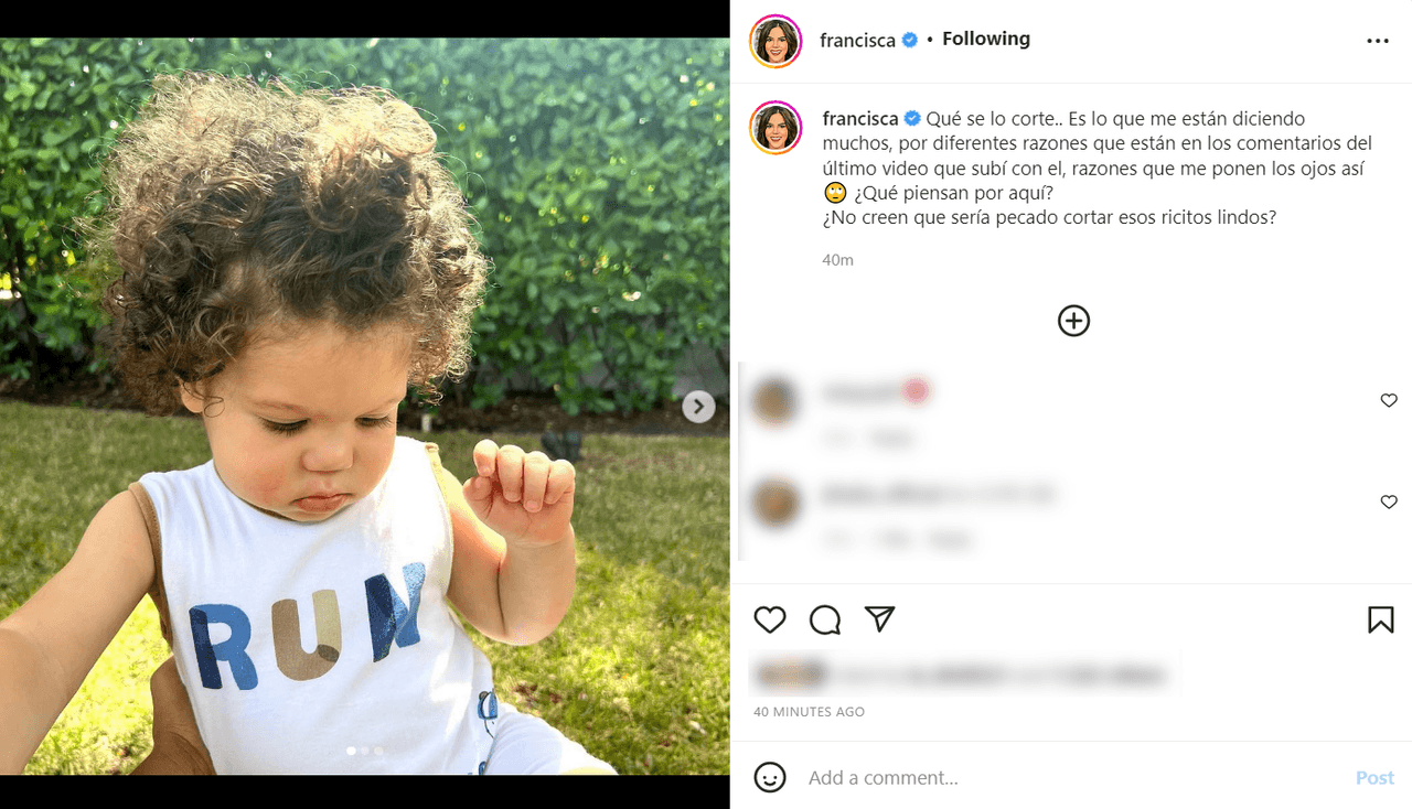 ¿Y tú que opinas, que le corten el cabello o que siga luciendo sus tiernos rizos?
<br>