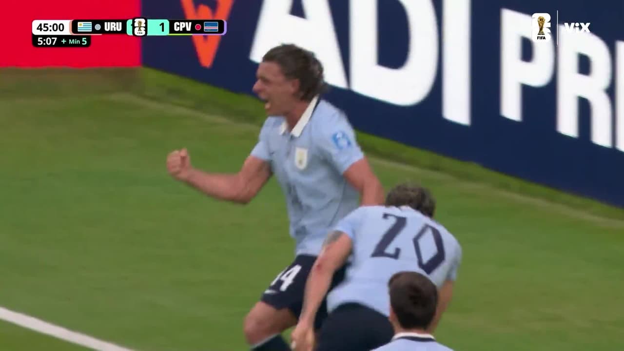 ¡Uruguay le da la vuelta! Agustín Canobbio la empuja para ampliar le marcador