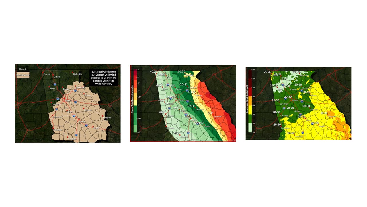 Estas son las zonas de Georgia que resultarían afectadas por Ian