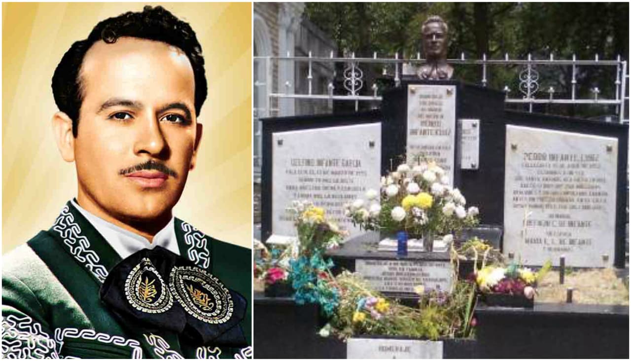 La tumba de Pedro Infante (18 de noviembre de 1917- 15 de abril de 1957) sigue siendo la más visitada en Ciudad de México. Hace pocos años fue objeto de controversia cuando sus herederos la subastaron porque ya era muy cara de mantener.