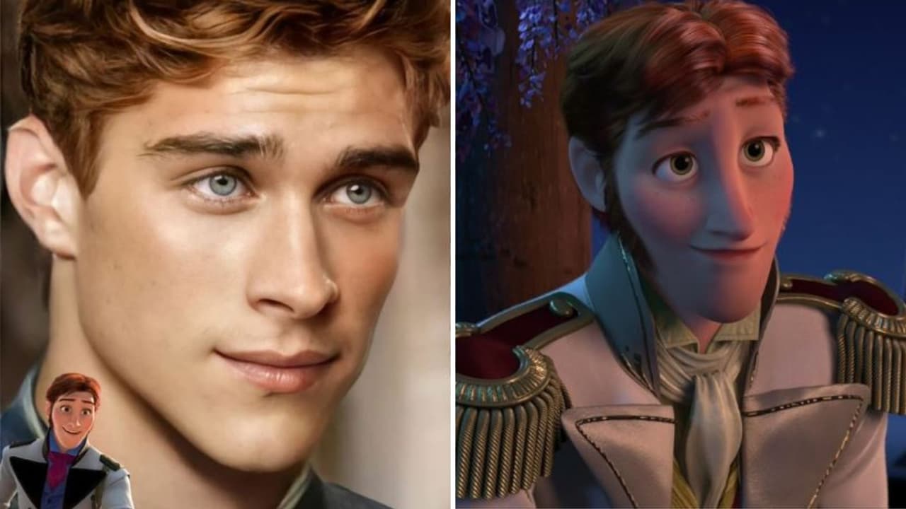 Príncipe Hans realista vs Príncipe Hansanimación