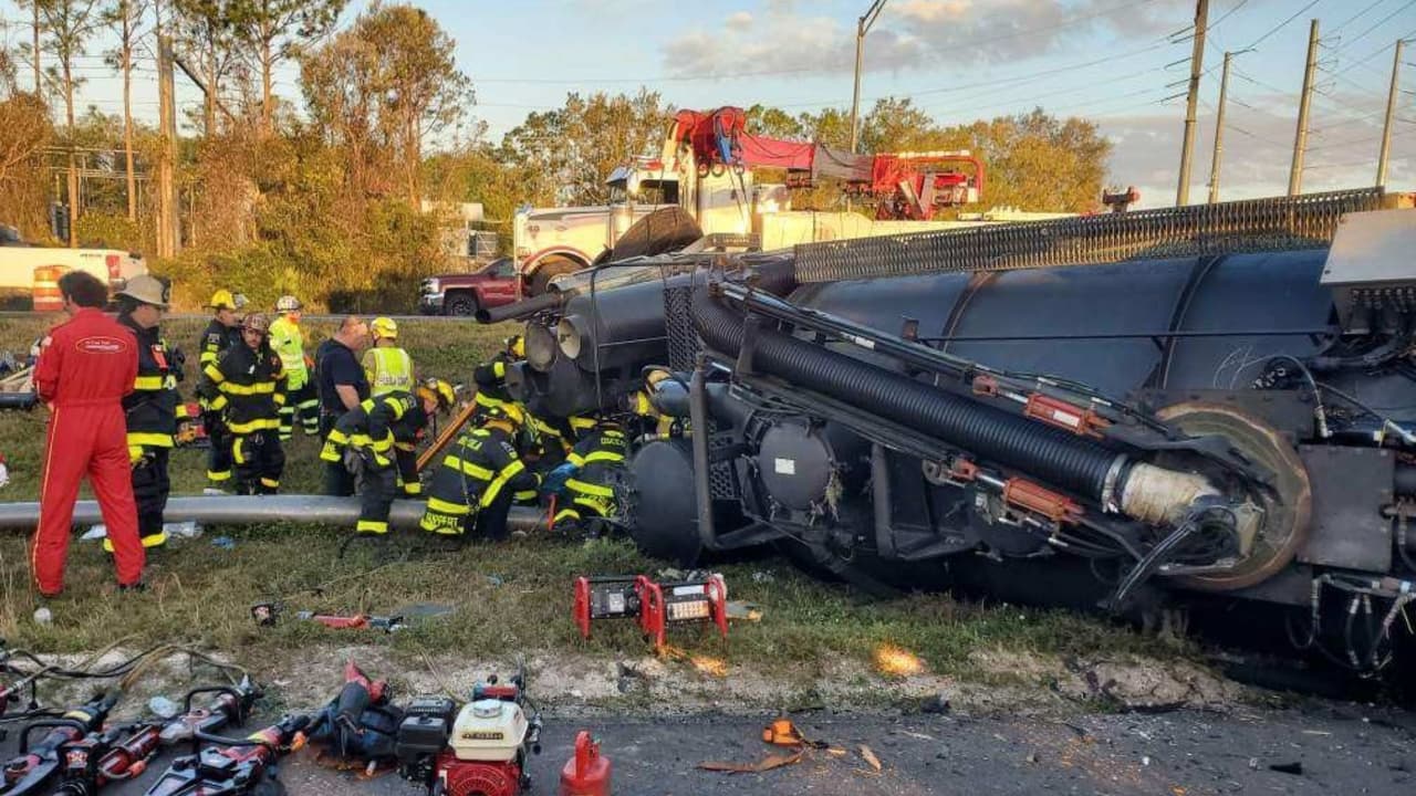 Dos heridos tras choque múltiple en la autopista Interestatal 4 en Kissimmee