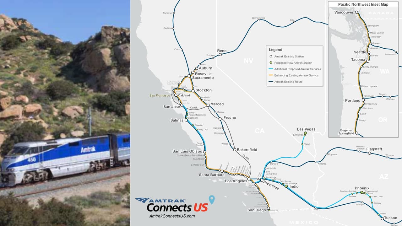 Propuesta de servicio de trenes de pasajeros entre Phoenix y Tucson es apoyada por alcaldes de Arizona