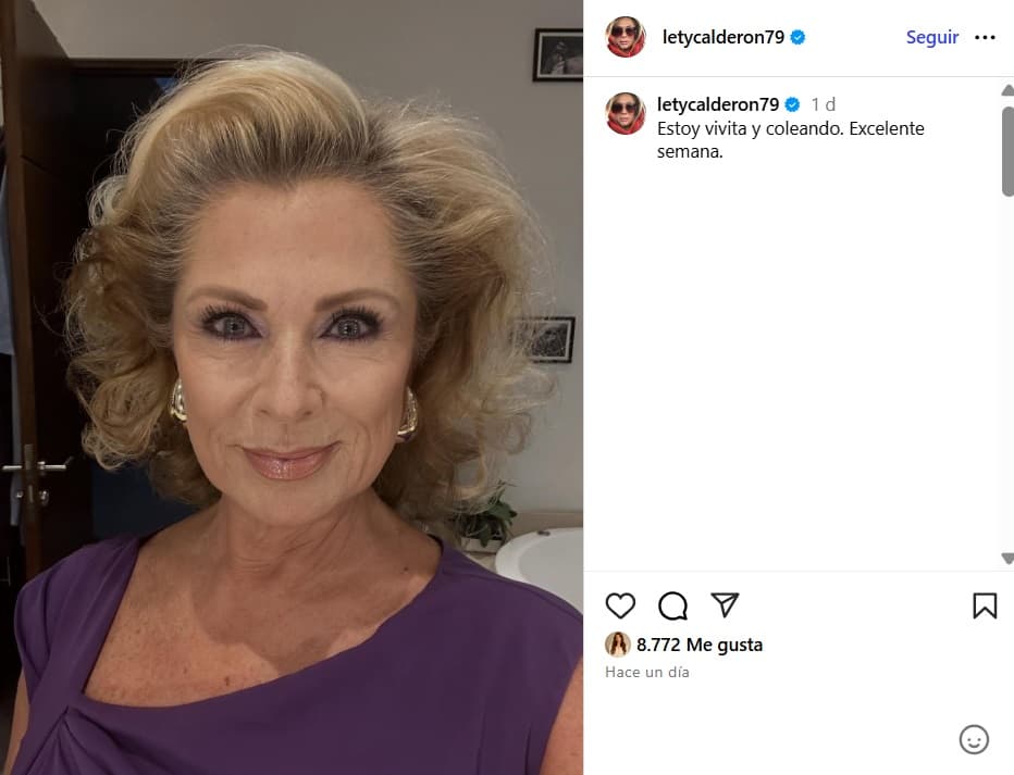 Leticia Calderón reapareció tras el reporte falso de que había muerto.