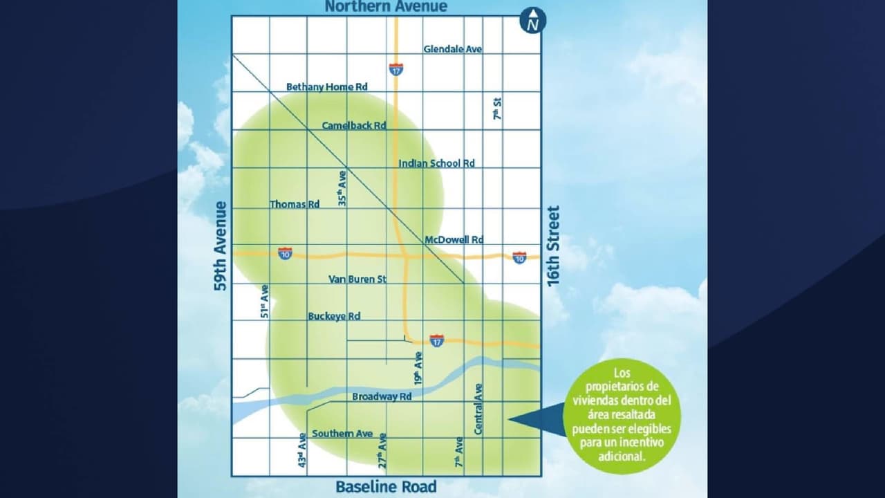 Mapa de los límites del programa.