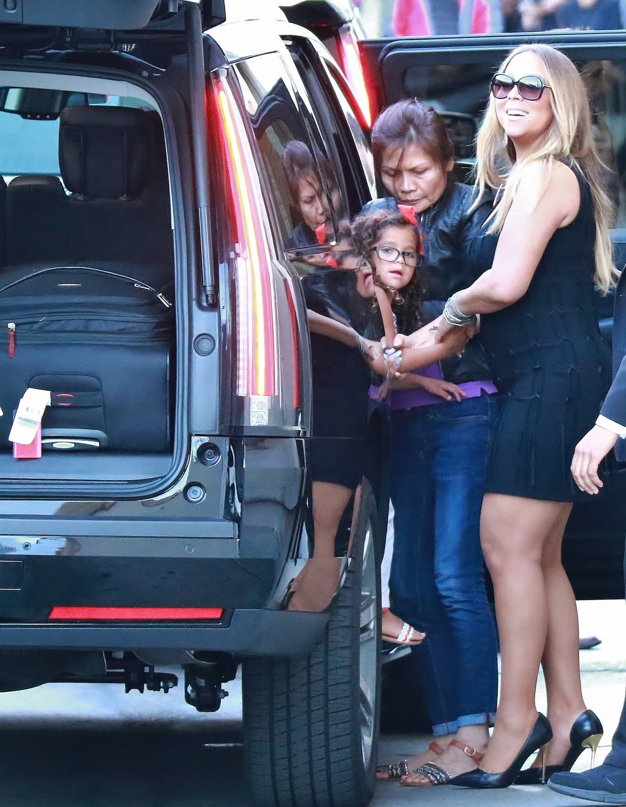 Los niños son el amor de Mariah, se nota que disfruta ir de paseo con ellos.