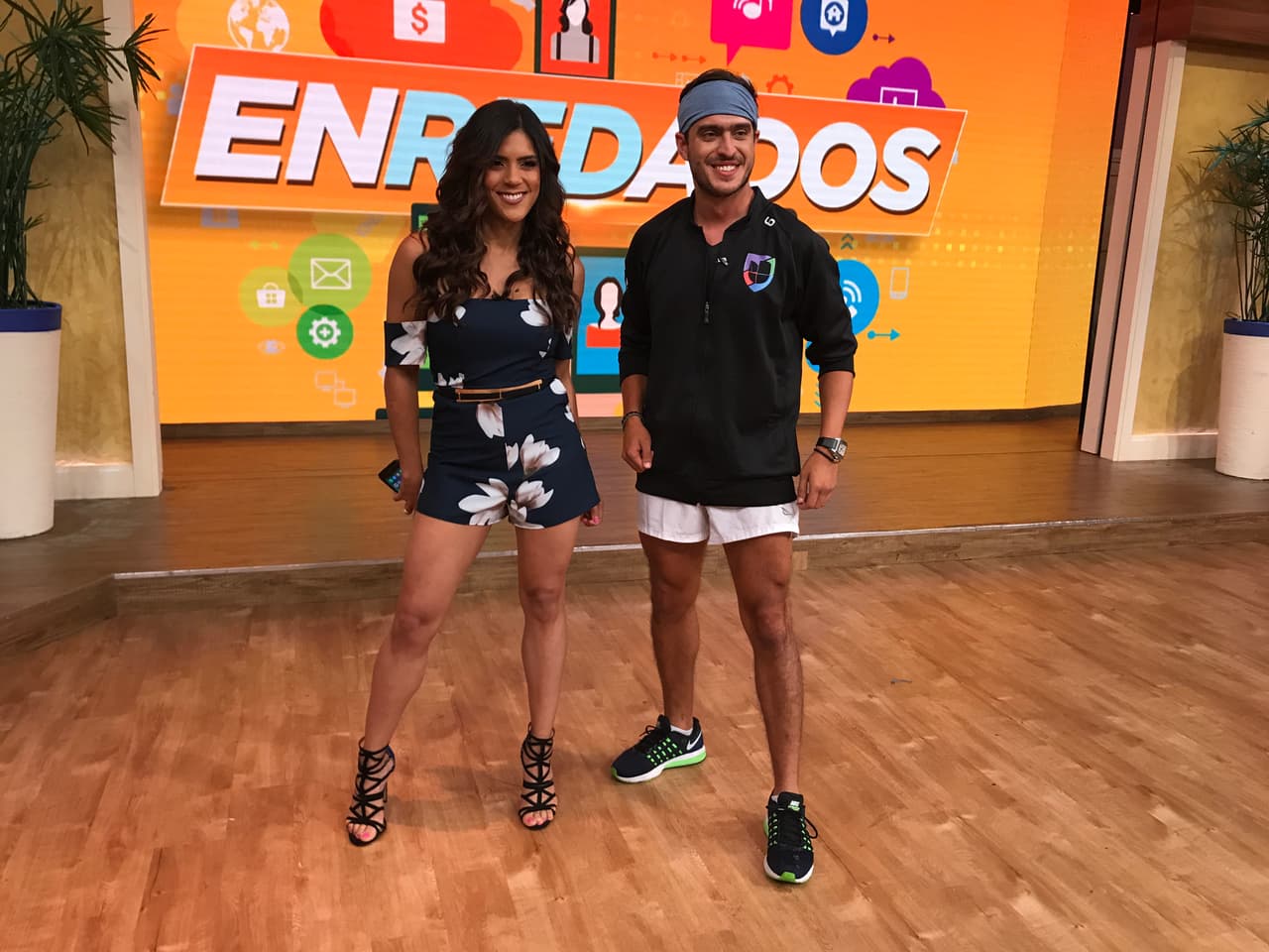 Los dos nos mostraron que están muy en forma. 
<b><a href="http://www.univision.com/shows/despierta-america/detras-de-camaras-francisca-si-tiene-buenas-piernas-y-se-lo-demostro-a-rodolfo-landeros-video">¿Quién crees que está más fit?</a></b>