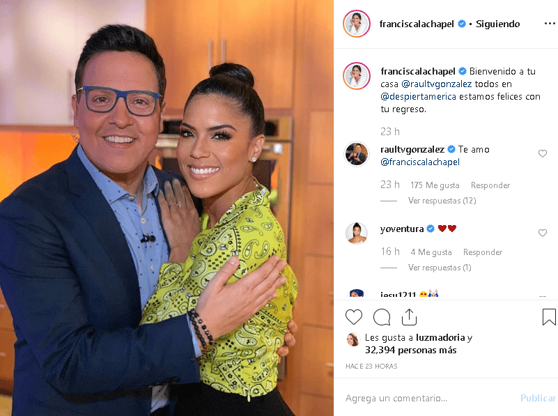 Sus colegas actuales también se dieron el tiempo para darle la bienvenida oficial a través de las redes sociales. Francisca Lachapel ha sido sin duda la compañera perfecta para sus travesuras y ocurrencias.