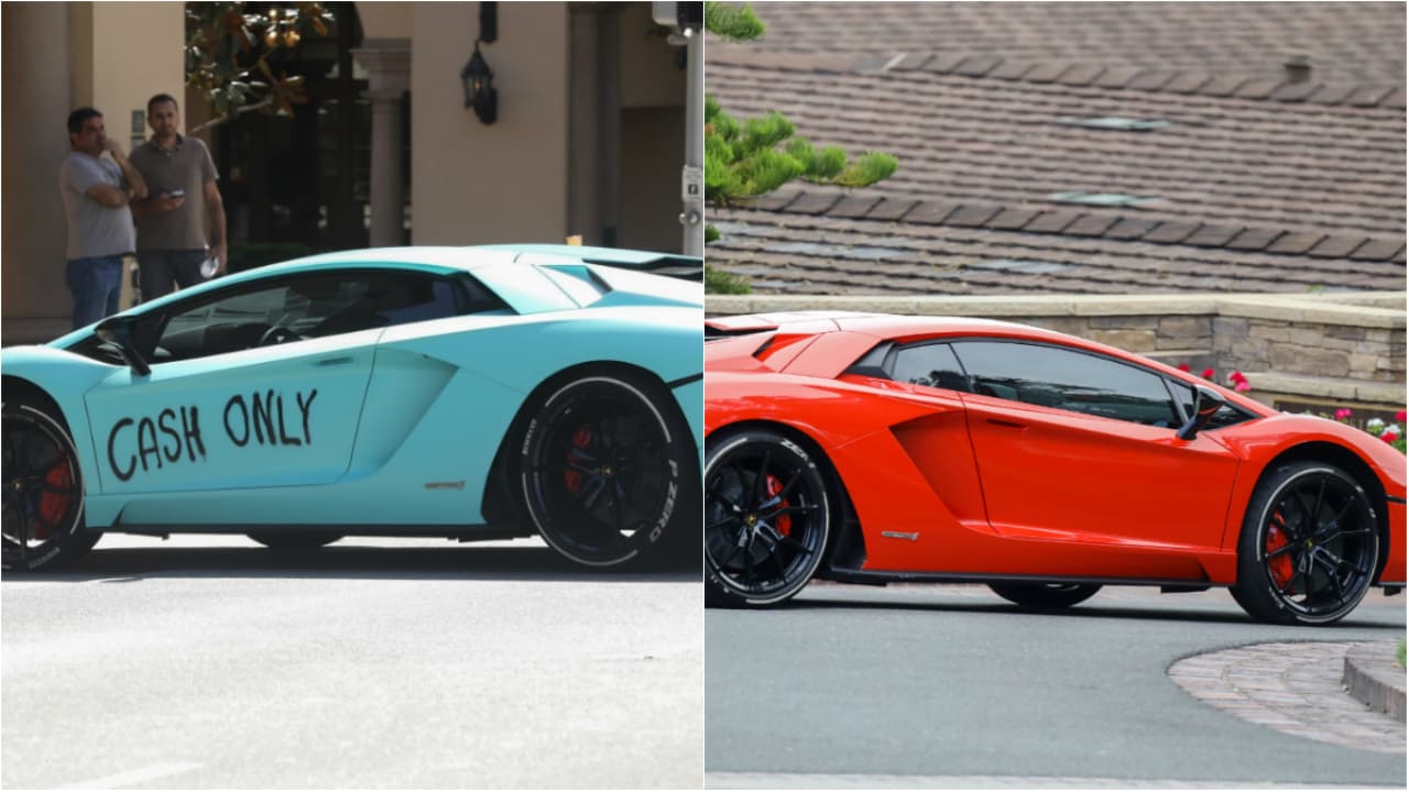 Aunque Justin Bieber tiene dinero para cumplirse el capricho de 
<b>tener el mismo auto en diferente color, </b>no sería raro que solo haya mandado a cambiar la pintura para eliminar el 'Cash only' que tenía pintado.