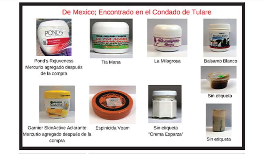 Más de 10 cremas para la piel que se comercializan en el condado de Tulare contienen mercurio