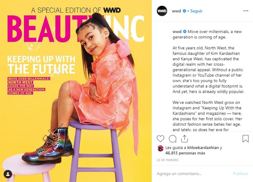 Se trató de la publicación WWD, un impreso de moda profesional con sede en EEUU.