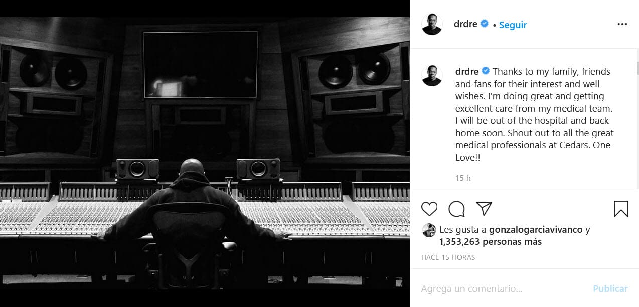 "Gracias a mi familia, amigos y fans por su interés y buenos deseos.
<b>Estoy muy bien </b>y recibo una excelente atención de mi equipo médico. Saldré del hospital y regresaré a casa pronto".
<br>