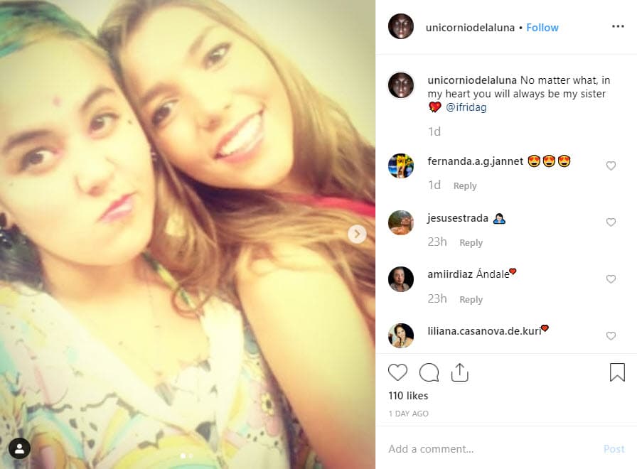 Se trata de Schersa, hija de Luis Enrique Guzmán, quien publicó en su cuenta de Instagram un mensaje dedicado a su prima.
<br>