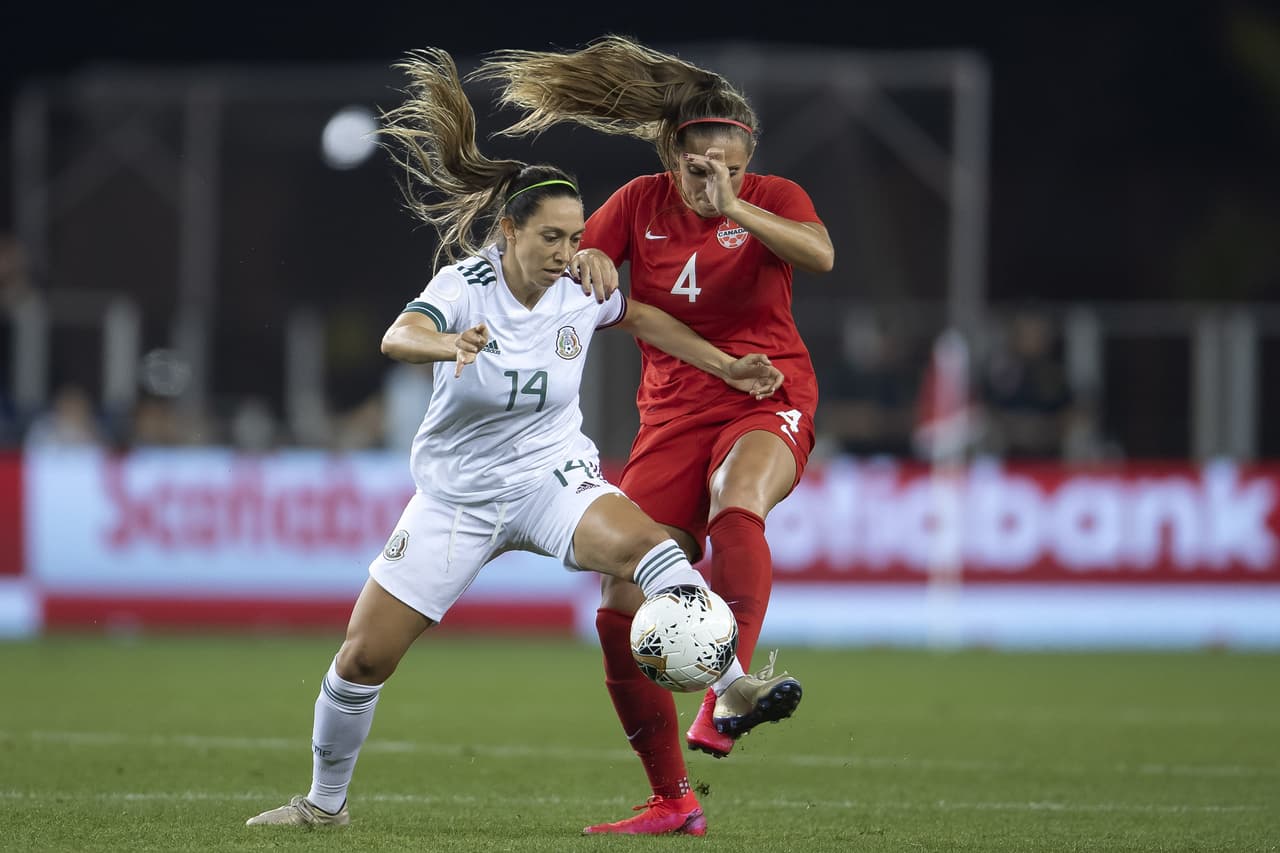 Con goles de Christine Sinclair y Shelina Zardorsky, Canadá le gana a México y asegura el liderato del grupo B.