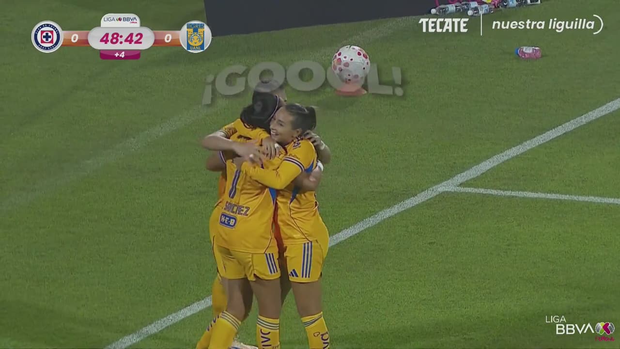 ¡Gool de Tigres! Bárbara Olivieri se adelanta para el 0-1
