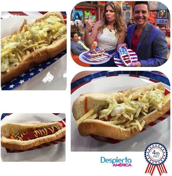 ¡Con toque latino! Los puedes hacer con pollo, salsa de tomate y mostaza.