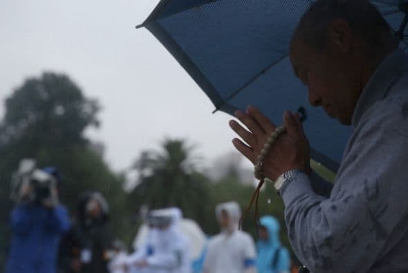 El acto comenzó con un minuto de silencio a las 8:15, hora en que se lanzó la bomba hace 69 años.