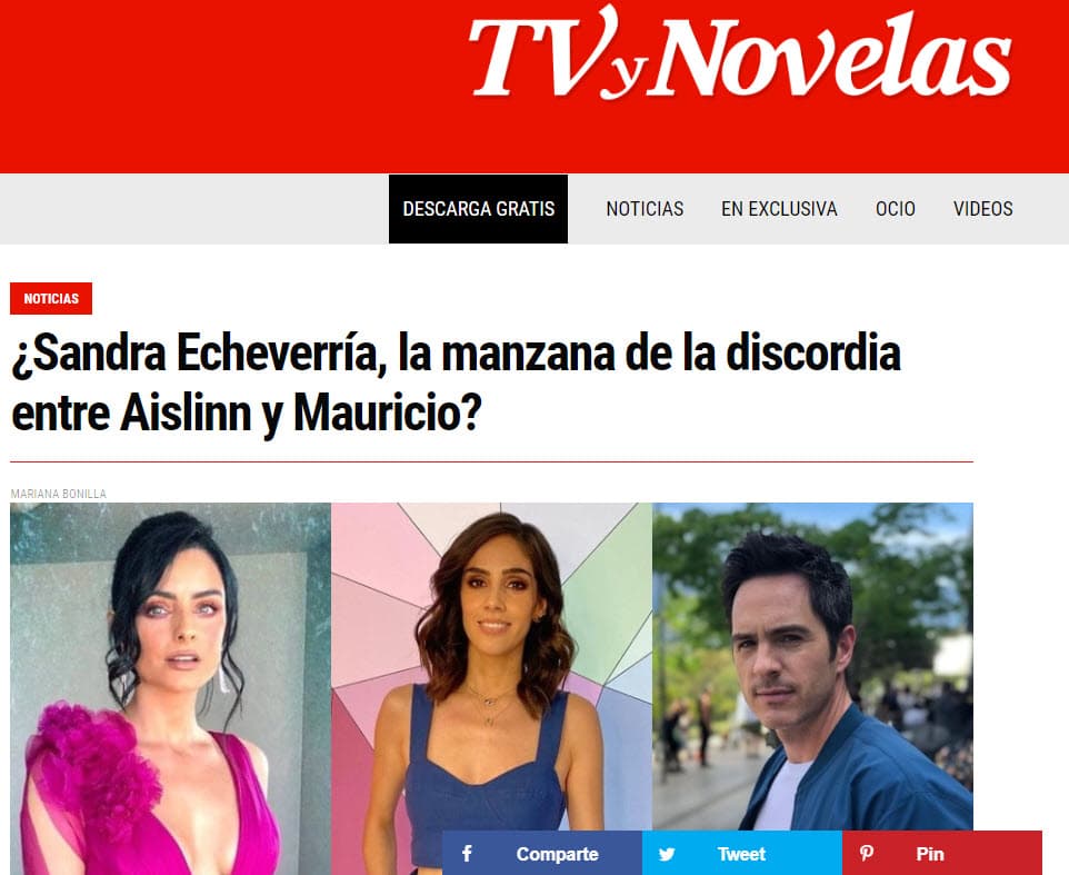 Otras publicaciones como 
<b><a href="https://www.tvynovelas.com/mx/noticias/sandra-echeverria-ruptura-aislinn-mauricio-culpable/" target="_blank">TVyNovelas </a></b>también abordaron esta semana el asunto, que en México llegó a ser tendencia en Twitter el pasado martes 17.